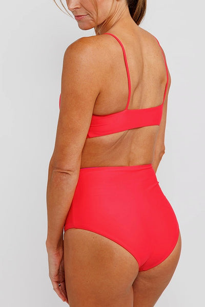 Cut-it-Out Swim Top Good Luck Red